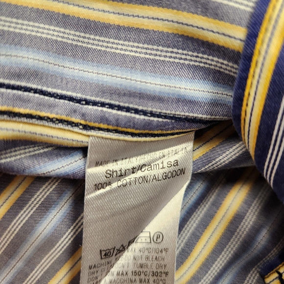 Ermenegildo Zegna Striped Long Sleeve Button Down Soft Smooth Cotton 2XL - Picture 5 of 7